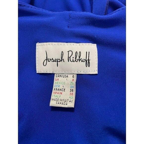 Joseph Ribkoff Size 6  Top Blouse Tiered Blue Long Sleeve - Picture 5 of 5